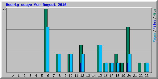 Hourly usage for August 2010