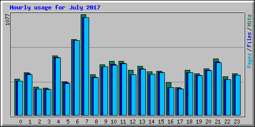 Hourly usage for July 2017