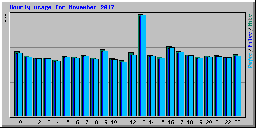 Hourly usage for November 2017