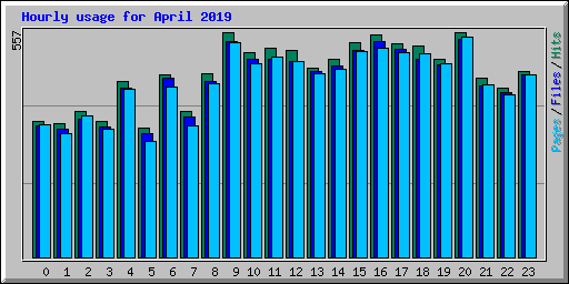 Hourly usage for April 2019