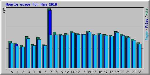 Hourly usage for May 2019