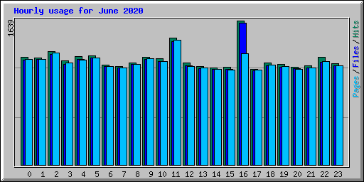 Hourly usage for June 2020