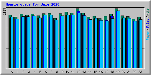 Hourly usage for July 2020