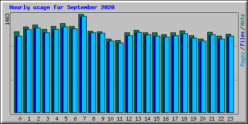 Hourly usage for September 2020