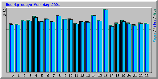 Hourly usage for May 2021