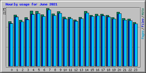 Hourly usage for June 2021