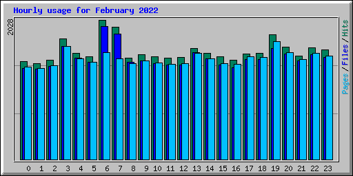 Hourly usage for February 2022