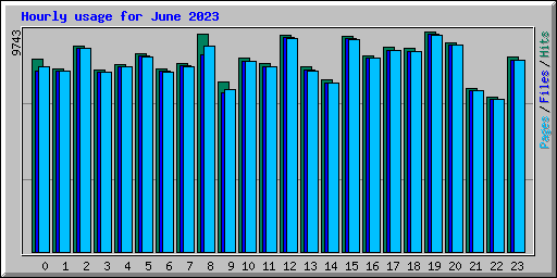 Hourly usage for June 2023