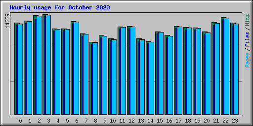 Hourly usage for October 2023