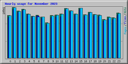 Hourly usage for November 2023