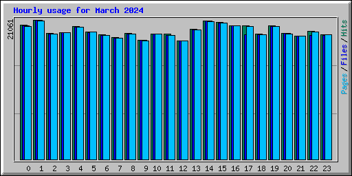 Hourly usage for March 2024