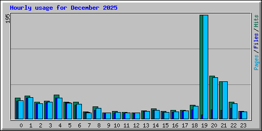 Hourly usage for December 2025
