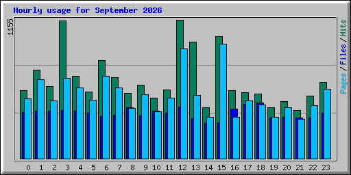 Hourly usage for September 2026